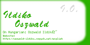 ildiko oszwald business card